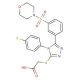 {4-(4-Fluoro-phenyl)-5-[3-(morpholine-4-sulfonyl)-phenyl]-4H-[1,2,4]triazol-3-ylsulfanyl}-acetic acid - chemical structure im