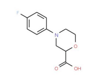 4-(4-Fluoro-phenyl)-morpholine-2-carboxylic acid - chemical structure image