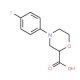 4-(4-Fluoro-phenyl)-morpholine-2-carboxylic acid - chemical structure image