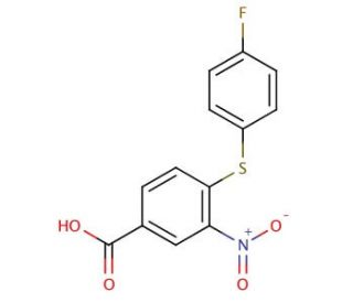4-(4-Fluoro-phenylsulfanyl)-3-nitro-benzoic acid - chemical structure image