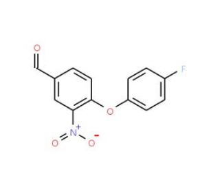 4-(4-Fluorophenoxy)-3-nitrobenzenecarbaldehyde - chemical structure image