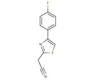 [4-(4-fluorophenyl)-1,3-thiazol-2-yl]acetonitrile (CAS 342405-40-7) - chemical structure image