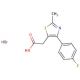 [4-(4-fluorophenyl)-2-methyl-1,3-thiazol-5-yl]acetic acid hydrobromide (CAS 1171665-55-6) - chemical structure image