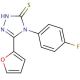 4-(4-fluorophenyl)-5-(2-furyl)-4H-1,2,4-triazole-3-thiol - chemical structure image