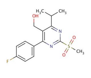 4-(4-Fluorophenyl)-5-hydroxymethyl-6-isopropyl-2-methylsulfonylpyrimidine (CAS 849470-59-3) - chemical structure image