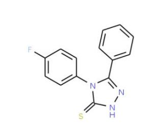 4-(4-Fluorophenyl)-5-phenyl-4H-1,2,4-triazol-3-ylhydrosulfide - chemical structure image