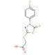 {[4-(4-fluorophenyl)-5-thioxo-4,5-dihydro-1,3,4-thiadiazol-2-yl]thio}acetic acid - chemical structure image