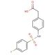 (4-{[(4-fluorophenyl)sulfonyl]amino}phenyl)acetic acid - chemical structure image
