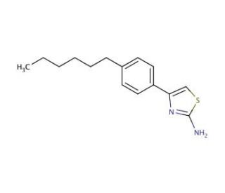 4-(4-Hexyl-phenyl)-thiazol-2-ylamine - chemical structure image