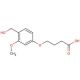 4-(4-Hydroxymethyl-3-methoxyphenoxy)butyric acid (CAS 136849-75-7) - chemical structure image