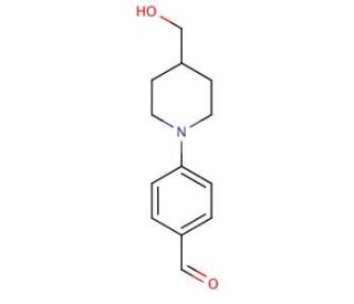 4-[4-(Hydroxymethyl)piperidino]benzene carbaldehyde - chemical structure image