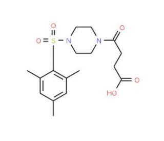 4-[4-(mesitylsulfonyl)piperazin-1-yl]-4-oxobutanoic acid - chemical structure image