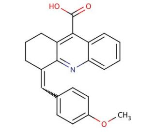 4-(4-Methoxy-benzylidene)-1,2,3,4-tetrahydro-acridine-9-carboxylic acid - chemical structure image