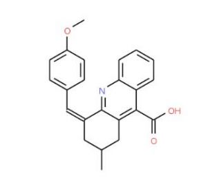 4-(4-Methoxy-benzylidene)-2-methyl-1,2,3,4-tetrahydro-acridine-9-carboxylic acid - chemical structure image