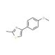 4-(4-Methoxy-phenyl)-2-methyl-thiazole (CAS 50834-78-1) - chemical structure image