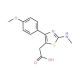 [4-(4-Methoxy-phenyl)-2-methylamino-thiazol-5-yl]-acetic acid - chemical structure image