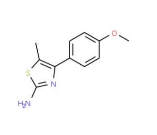 4-(4-Methoxy-phenyl)-5-methyl-thiazol-2-ylamine (CAS 105512-88-7) - chemical structure image