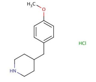 4-(4-Methoxybenzyl)piperidine hydrochloride (CAS 37581-27-4) - chemical structure image