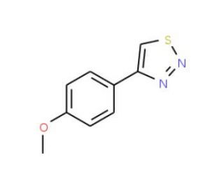 4-(4-Methoxyphenyl)-1,2,3-thiadiazole (CAS 18212-22-1) - chemical structure image