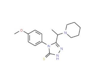 4-(4-methoxyphenyl)-5-(1-piperidin-1-ylethyl)-4H-1,2,4-triazole-3-thiol - chemical structure image