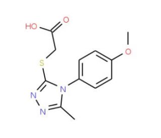 {[4-(4-methoxyphenyl)-5-methyl-4H-1,2,4-triazol-3-yl]thio}acetic acid - chemical structure image