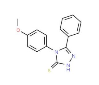 4-(4-methoxyphenyl)-5-phenyl-4H-1,2,4-triazole-3-thiol (CAS 63279-75-4) - chemical structure image