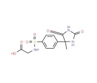 ({[4-(4-methyl-2,5-dioxoimidazolidin-4-yl)phenyl]sulfonyl}amino)acetic acid - chemical structure image