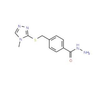 4-(4-Methyl-4H-[1,2,4]triazol-3-ylsulfanylmethyl)-benzoic acid hydrazide - chemical structure image