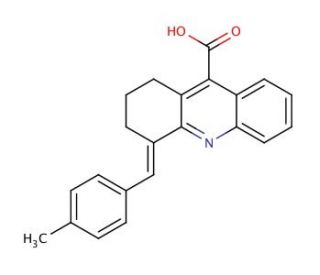 4-(4-Methyl-benzylidene)-1,2,3,4-tetrahydro-acridine-9-carboxylic acid - chemical structure image