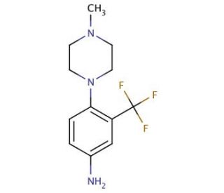 4-(4-Methyl-piperazin-1-yl)-3-trifluoromethyl-phenylamine (CAS 330796-48-0) - chemical structure image
