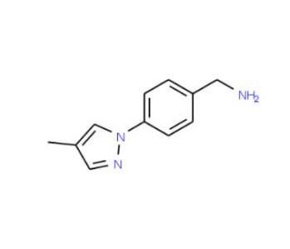 4-(4-Methyl-pyrazol-1-yl)-benzylamine - chemical structure image
