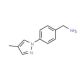 4-(4-Methyl-pyrazol-1-yl)-benzylamine - chemical structure image