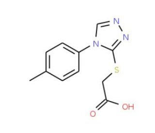 {[4-(4-methylphenyl)-4H-1,2,4-triazol-3-yl]thio}acetic acid (CAS 66297-64-1) - chemical structure image