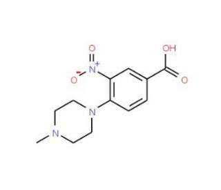 4-(4-Methylpiperazino)-3-nitrobenzene-carboxylic acid (CAS 137726-00-2) - chemical structure image