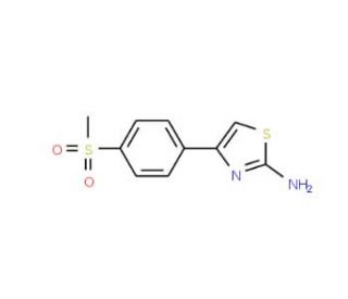 4-[4-(methylsulfonyl)phenyl]-1,3-thiazol-2-amine (CAS 383131-95-1) - chemical structure image