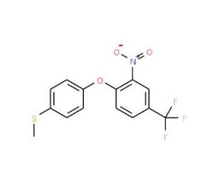 4-[4-(Methylthio)phenoxy]-3-nitrobenzotrifluoride (CAS 56191-23-2) - chemical structure image