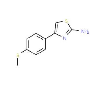 4-[4-(methylthio)phenyl]-1,3-thiazol-2-amine (CAS 105512-85-4) - chemical structure image