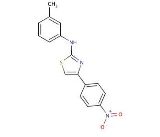 [4-(4-Nitro-phenyl)-thiazol-2-yl]-m-tolyl-amine - chemical structure image