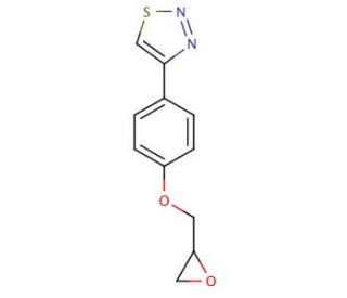 4-[4-(Oxiran-2-ylmethoxy)phenyl]-1,2,3-thiadiazole (CAS 59834-07-0) - chemical structure image