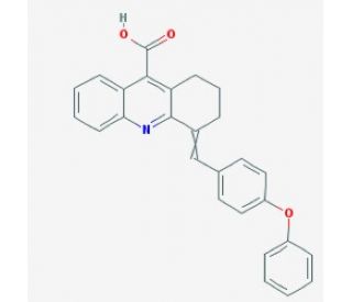 4-(4-Phenoxy-benzylidene)-1,2,3,4-tetrahydro-acridine-9-carboxylic acid - chemical structure image