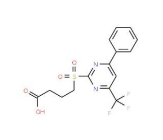 4-{[4-Phenyl-6-(trifluoromethyl)pyrimidin-2-yl]-sulfonyl}butanoic acid - chemical structure image