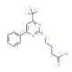 4-{[4-Phenyl-6-(trifluoromethyl)pyrimidin-2-yl]-thio}butanoic acid - chemical structure image