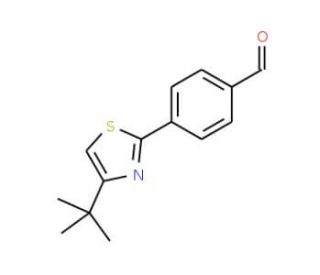 4-[4-(tert-Butyl)-1,3-thiazol-2-yl]benzaldehyde (CAS 175202-78-5) - chemical structure image