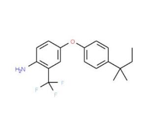 4-[4-(tert-Pentyl)phenoxy]-2-(trifluoromethyl)-phenylamine - chemical structure image