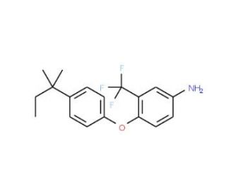 4-[4-(tert-Pentyl)phenoxy]-3-(trifluoromethyl)-phenylamine - chemical structure image