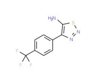 4-[4-(Trifluoromethyl)phenyl]-1,2,3-thiadiazol-5-amine (CAS 423769-76-0) - chemical structure image
