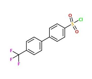 (4-[4-(Trifluoromethyl)phenyl]phenyl)sulfonylchloride (CAS 524046-23-9) - chemical structure image