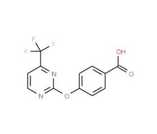 4-{[4-(Trifluoromethyl)pyrimidin-2-yl]oxy}benzoic acid (CAS 914636-59-2) - chemical structure image