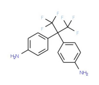 4,4&prime;-(1,1,1,3,3,3-Hexafluoropropane-2,2-diyl)dianiline (CAS 1095-78-9) - chemical structure image
