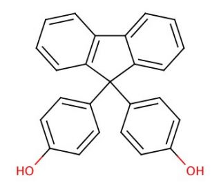 4,4&prime;-(9-Fluorenylidene)diphenol (CAS 3236-71-3) - chemical structure image